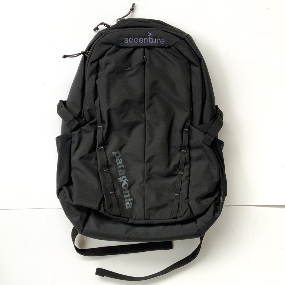 Patagonia Black 28 Liter Refugio Nylon Backpack with Accenture Logo